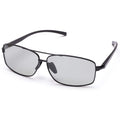 TJUTR Selbsttönende Sonnenbrille Herren Polarisierte Adaptive Sonnenbrille Metall Rechteckige Gläser UV400 Blendschutz Brille für Autofahrer Schwarz