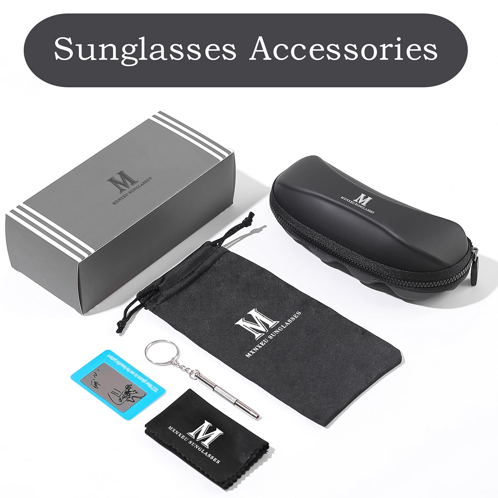 MXNXEU Sonnenbrille Herren Fahrerbrille Polarisiert Schwarz Polarisierte Herren Outdoor Vintage Unisex UV400 Fahren Stile Schwarz