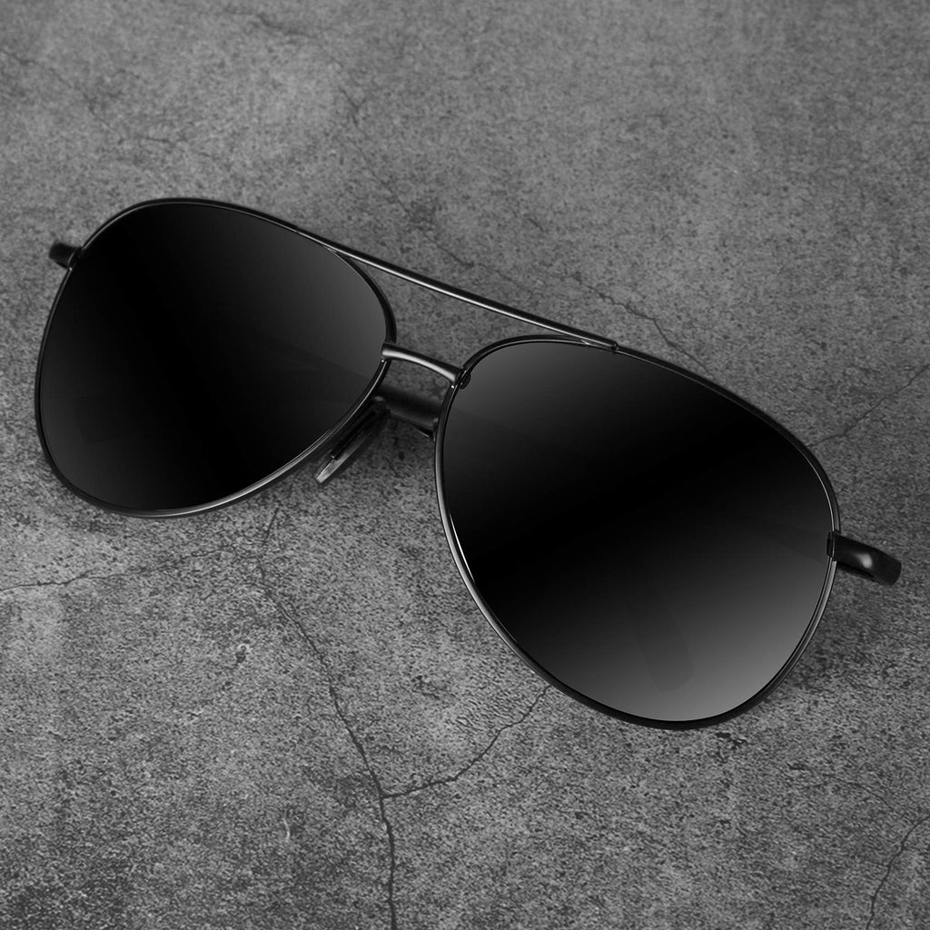 MXNXEU Sonnenbrille Herren Fahrerbrille Polarisiert Schwarz Polarisierte Herren Outdoor Vintage Unisex UV400 Fahren Stile Schwarz